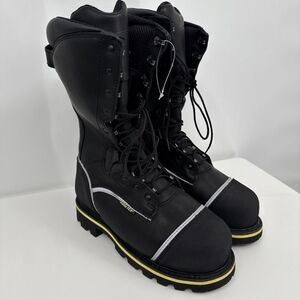 Red Wing 4495 Goretex 12" Black Leather Work Safety Toe‎ Boots Men's 7.5 E2 Wide